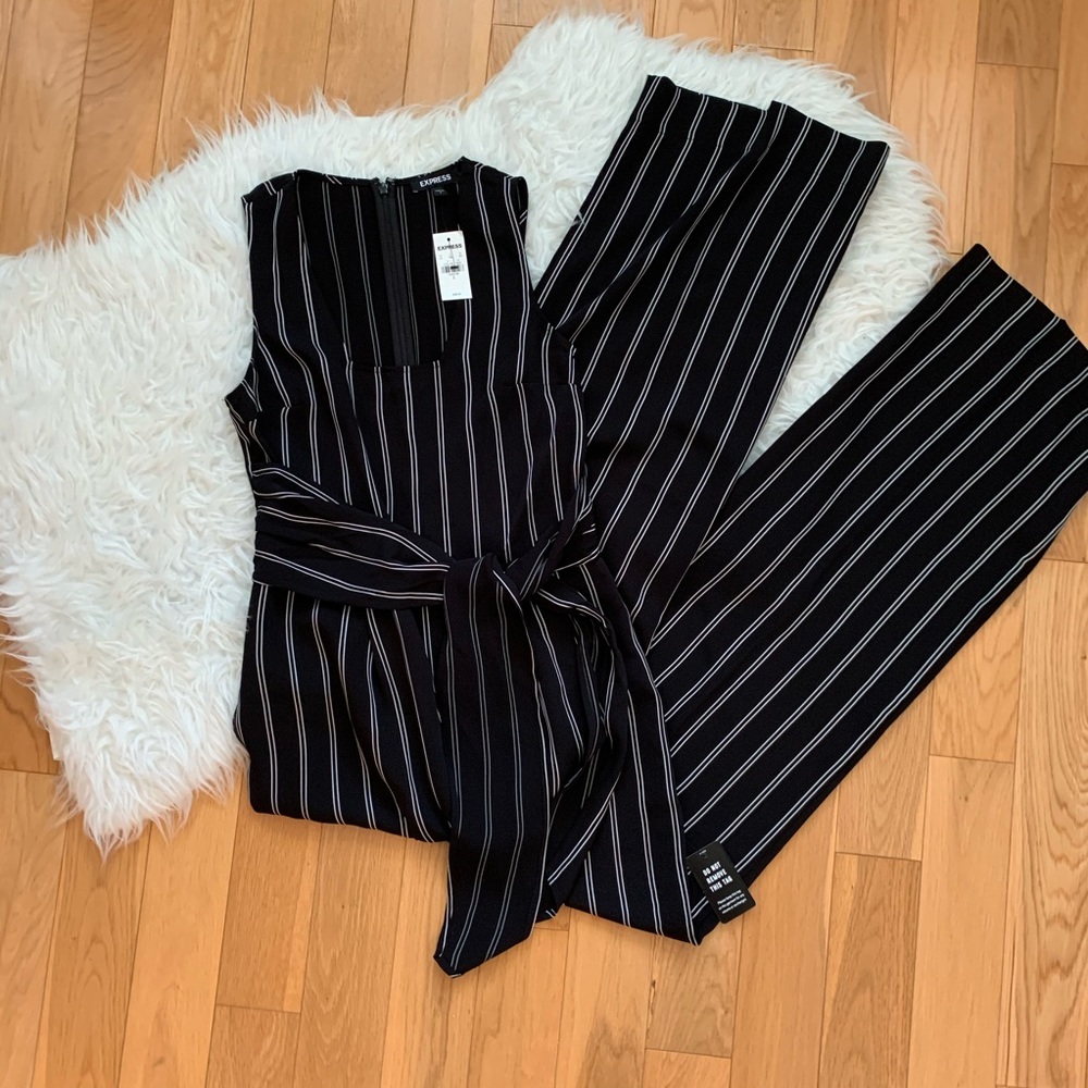BNWT Express Sleeveless Striped Jumpsuit Sz 2